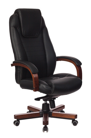 Кресло руководителя T-9923 WALNUT черный